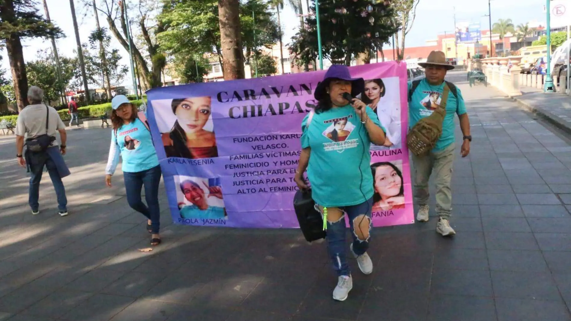 Familiares de víctimas de feminicidio en el estado de Chiapas